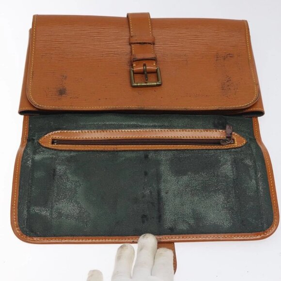 LOUIS VUITTON Epi Trousse Priant Clutch Bag Zipangu Gold - Picture 7 of 15